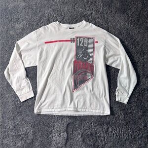 Harley-Davidson White Long Sleeve Tee with Red Graphic